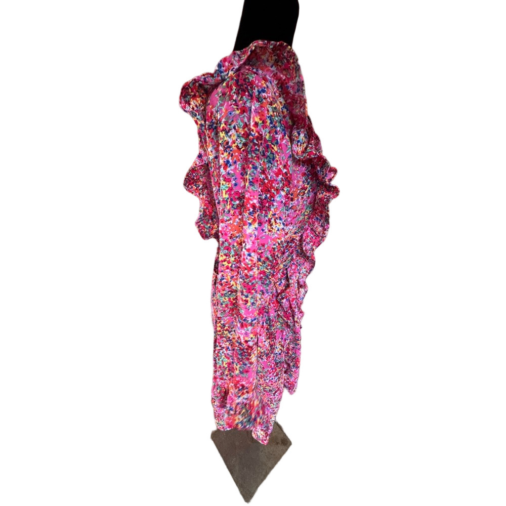 Gap Floral Pink Ruffle Dress - Picture 8 of 8